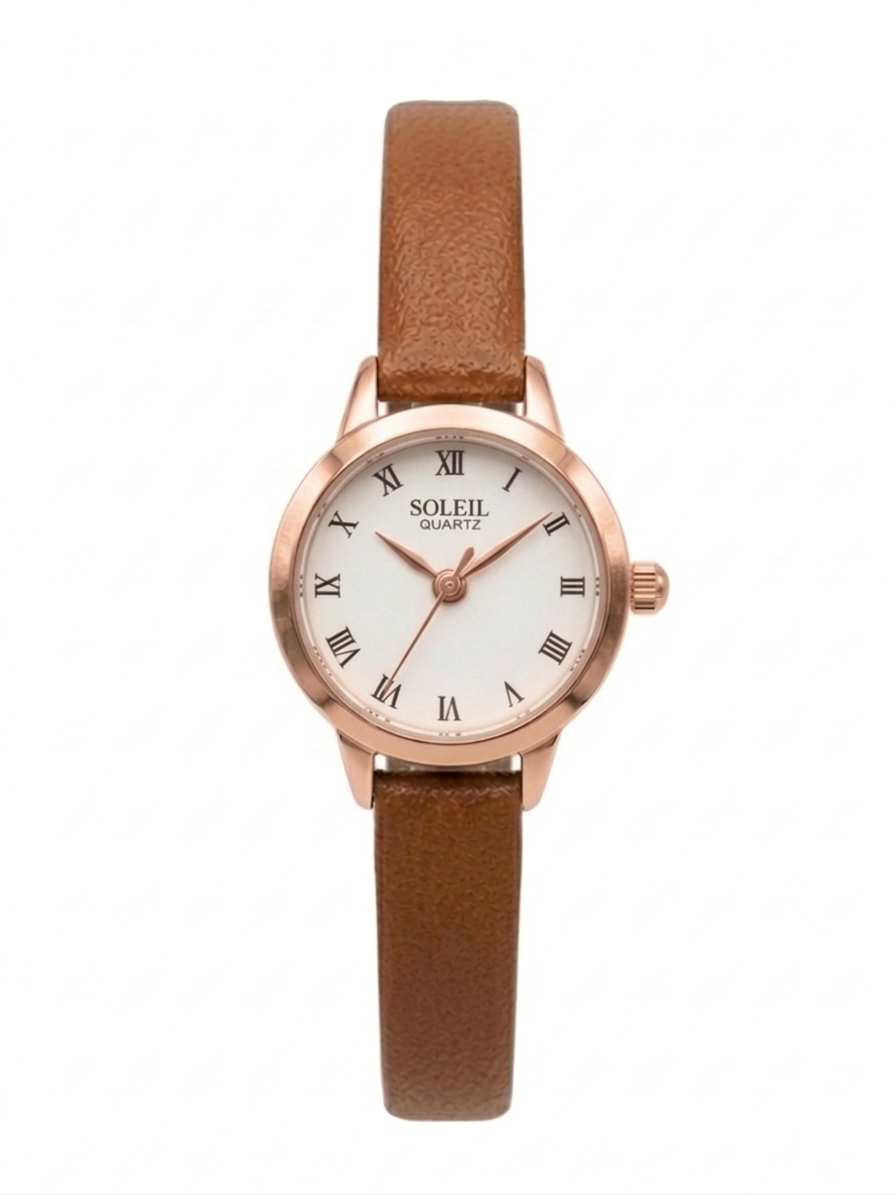 brown & rose gold mini