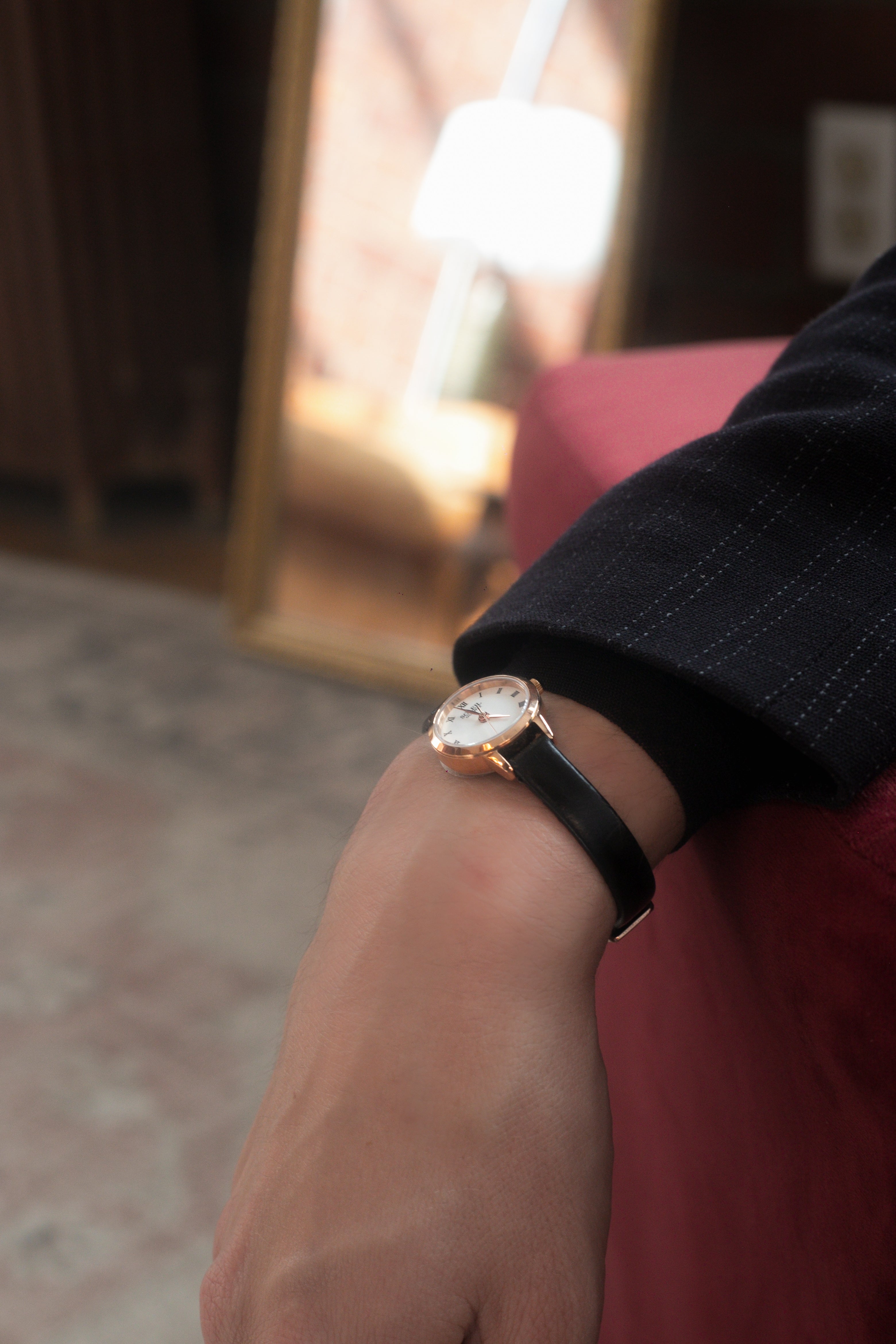 black & rose gold mini