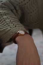brown & rose gold mini