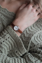 brown & rose gold mini